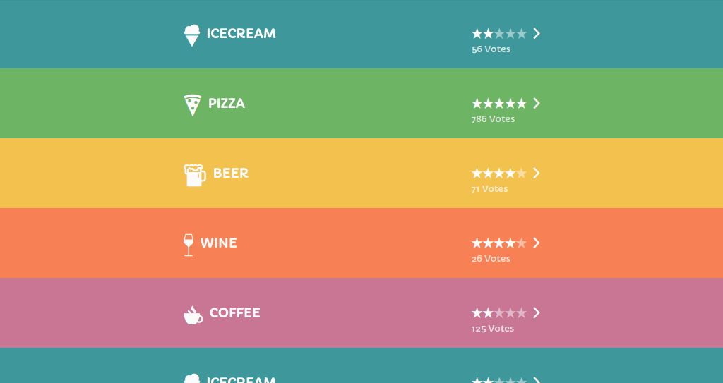 Menu with scroll and hover effects
